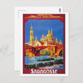 Saragosse, Spanje, stad, oud briefkaart (Voorkant / Achterkant)