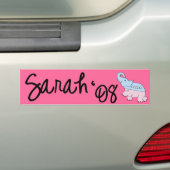 Sarah 08 Roze Bumpersticker (Op auto)