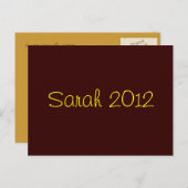 Sarah 2012 briefkaart (Voorkant / Achterkant)
