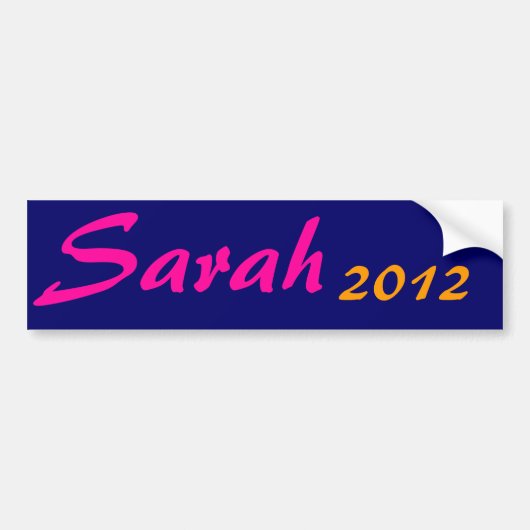 Sarah, 2012 bumpersticker (Voorkant)