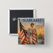 Sarah! 2012 vierkante button 5,1 cm (Voorkant /achterkant)