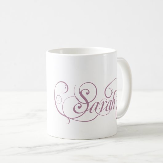 Sarah - aangepaste naam koffiemok (Voorkant rechts)