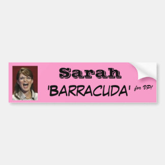 Sarah 'Barracuda' voor VP! Bumpersticker