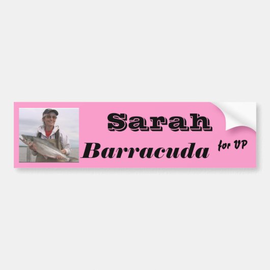 Sarah Barracuda voor VP Bumpersticker (Voorkant)