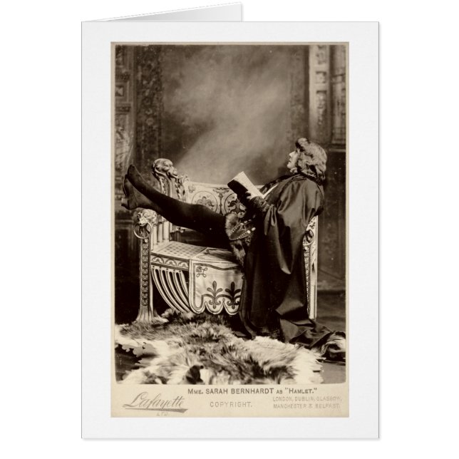 Sarah Bernhardt (1844-1923) als Hamlet in 1899 (Voorkant)