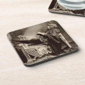 Sarah Bernhardt (1844-1923) als Hamlet in 1899 Bier Onderzetter (Linkerzijde)