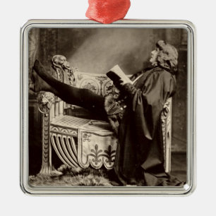 Sarah Bernhardt (1844-1923) als Hamlet in 1899 Metalen Ornament