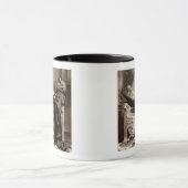 Sarah Bernhardt (1844-1923) als Hamlet in 1899 Mok (Midden)