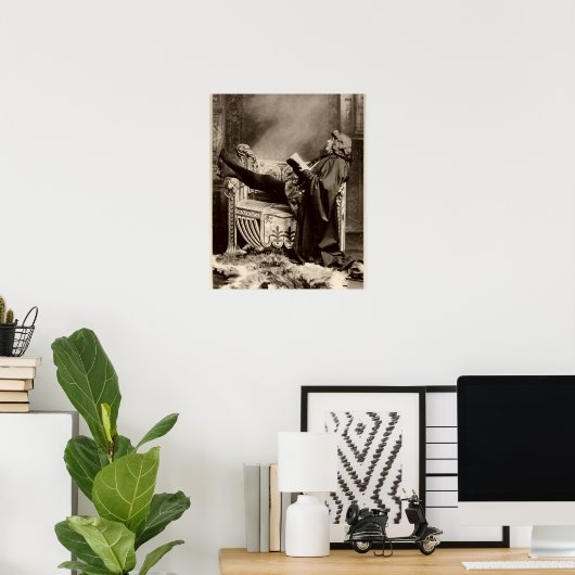 Sarah Bernhardt (1844-1923) als Hamlet in 1899 Poster (Thuiskantoor)