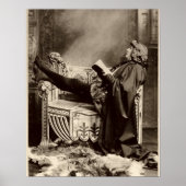 Sarah Bernhardt (1844-1923) als Hamlet in 1899 Poster (Voorkant)