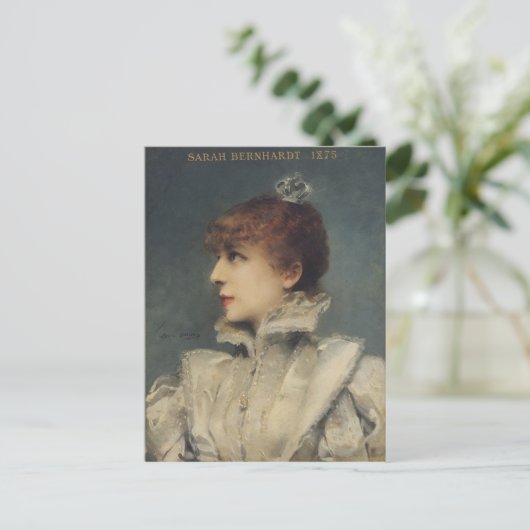 Sarah Bernhardt 1875 Briefkaart (Staand voorkant)