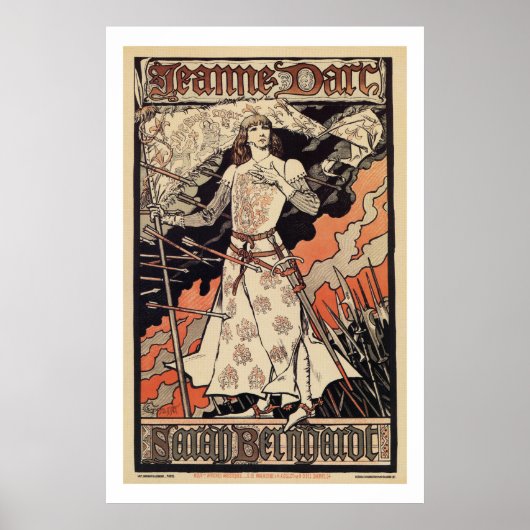 Sarah Bernhardt als Joan of Arc  theater en Poster (Voorkant)