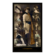 Sarah Bernhardt Briefkaart Mosaic Poster