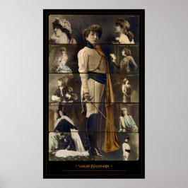 Sarah Bernhardt Briefkaart Mosaic Poster