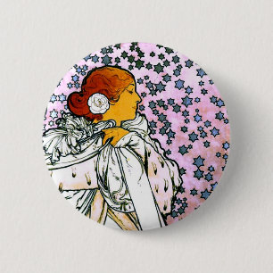Sarah Bernhardt, Dame aux Camélias, van La Boete Ronde Button 5,7 Cm