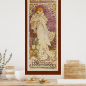 Sarah Bernhardt - Door: Alfons Mucha Poster (Keuken)