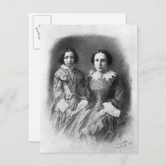 Sarah Bernhardt en haar moeder? Briefkaart (Voorkant / Achterkant)