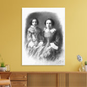 Sarah Bernhardt en haar moeder? Canvas Afdruk (Insitu (Woonkamer))