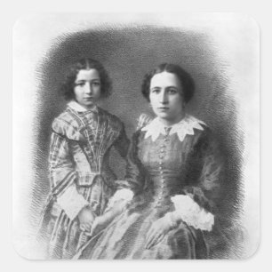 Sarah Bernhardt en haar moeder? Vierkante Sticker
