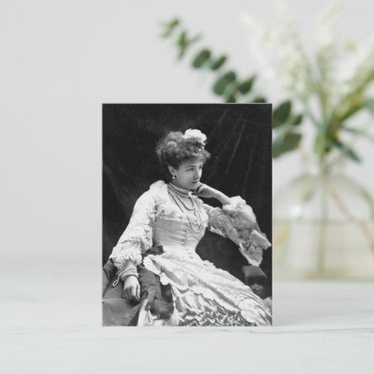 Sarah Bernhardt  Foto - 1877 Briefkaart (Staand voorkant)