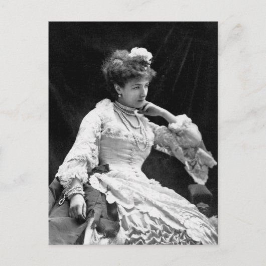 Sarah Bernhardt  Foto - 1877 Briefkaart (Voorkant)
