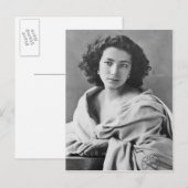 Sarah Bernhardt in costume, c.1860 Briefkaart (Voorkant / Achterkant)
