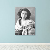 Sarah Bernhardt in costume, c.1860 Canvas Afdruk (Insitu (Houten vloer))