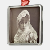 Sarah Bernhardt in de rol van Marion Delorme Metalen Ornament (Links)