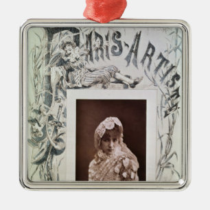 Sarah Bernhardt in de rol van Marion Delorme Metalen Ornament