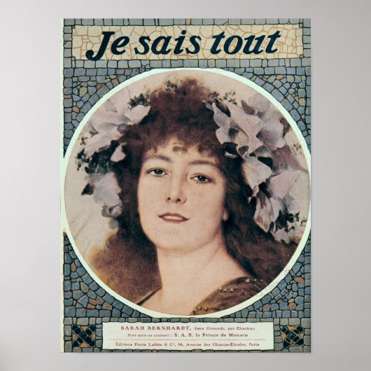 Sarah Bernhardt in Gismonda Poster (Voorkant)