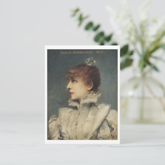 Sarah Bernhardt, Louise Abbéma  Briefkaart (Staand voorkant)