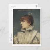 Sarah Bernhardt, Louise Abbéma  Briefkaart (Voorkant / Achterkant)