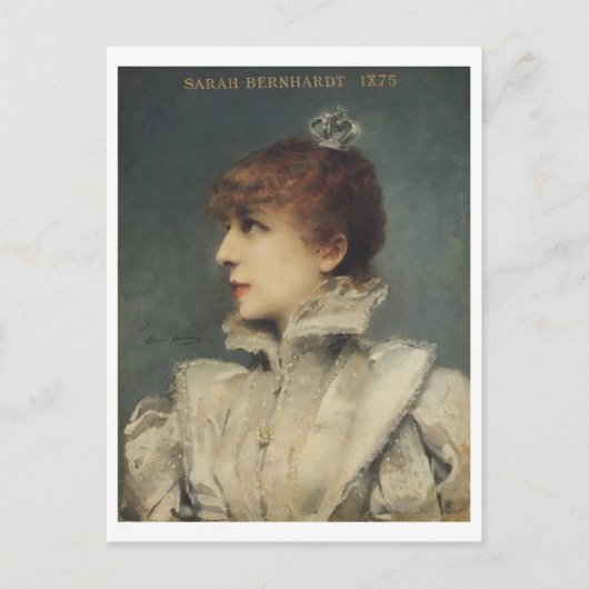 Sarah Bernhardt, Louise Abbéma  Briefkaart (Voorkant)
