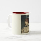 Sarah Bernhardt, Louise Abbéma Portrait Tweekleurige Koffiemok (Voorkant links)