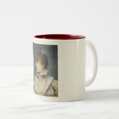 Sarah Bernhardt, Louise Abbéma Portrait Tweekleurige Koffiemok (Voorkant rechts)