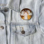Sarah Bernhardt, Mucha Ronde Button 5,7 Cm (In situ)