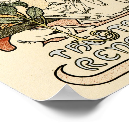 SARAH BERNHARDT Paris Theater Mucha Art Nouveau Poster (Hoek)