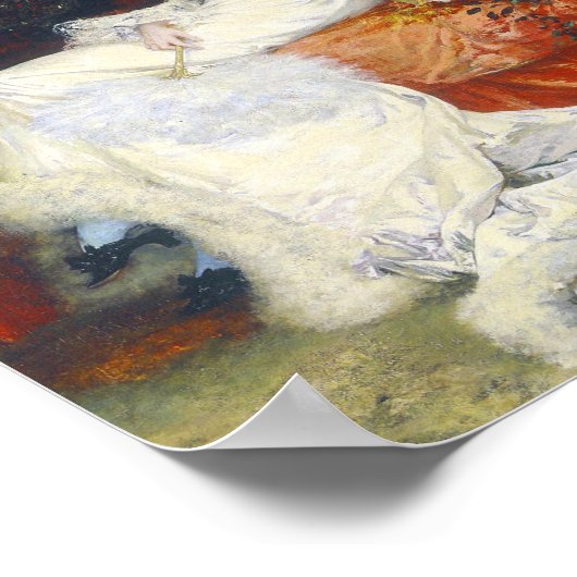 Sarah Bernhardt - Portret 1876 Poster (Hoek)