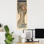 Sarah Bernhardt van Alphonse Mucha Poster (Thuiskantoor)