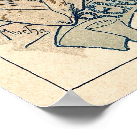 Sarah Bernhardt van Alphonse Mucha Poster (Hoek)