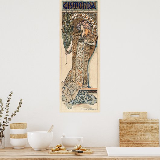 Sarah Bernhardt van Alphonse Mucha Poster (Keuken)