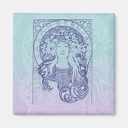 Sarah Bernhardt van Mucha Magneet (Voorkant)