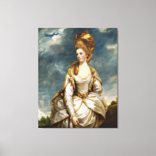 Sarah Campbell van Joshua Reynolds Canvas Afdruk