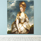 Sarah Campbell van Joshua Reynolds Canvas Afdruk (Insitu (Houten vloer))