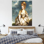 Sarah Campbell van Joshua Reynolds Canvas Afdruk (Insitu (Slaapkamer))