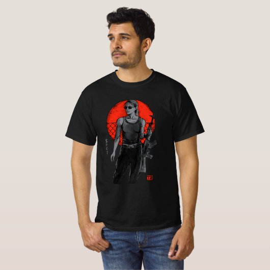 Sarah connor classic t-shirt (Voorkant volledig)