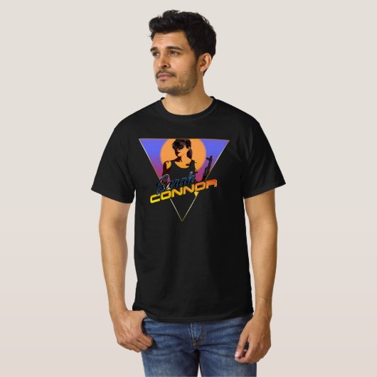 Sarah connor grappig t-shirt (Voorkant volledig)