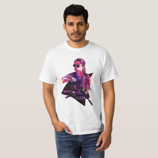 Sarah connor retro t-shirt (Voorkant volledig)