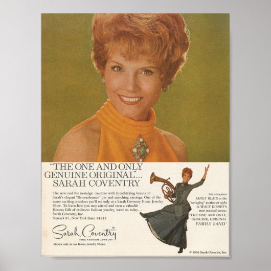Sarah Coventry Advertisement 1968 Poster (Voorkant)