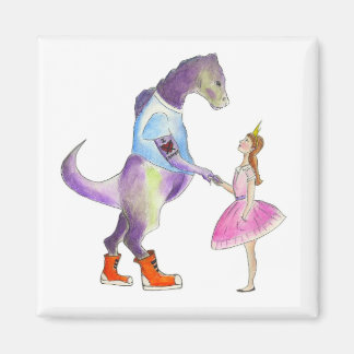 Sarah & De Dinosaurusmagneet Magneet